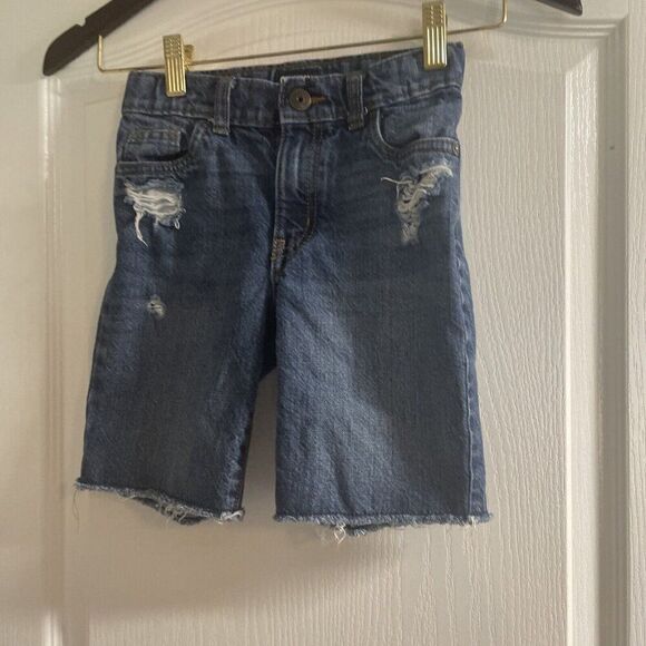 OSHKOSH B’Gosh Girls Jean Shorts Size 6 Destressed Adorable Knee Back to school - Picture 6 of 16